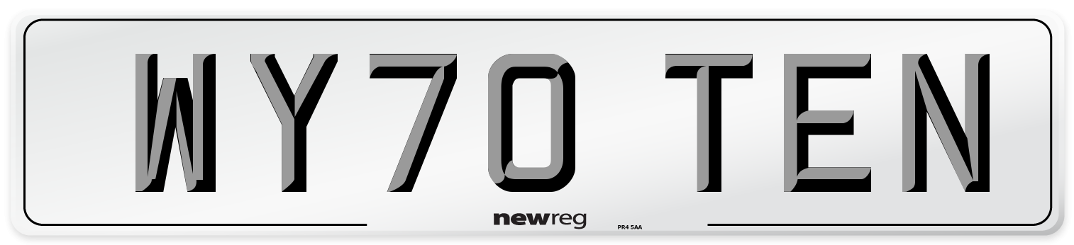 WY70 TEN Number Plate from New Reg